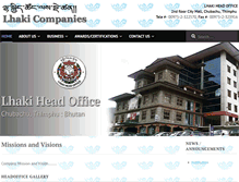Tablet Screenshot of lhakibhutan.com